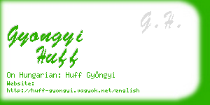 gyongyi huff business card